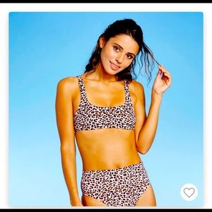 Leopard print bikini top